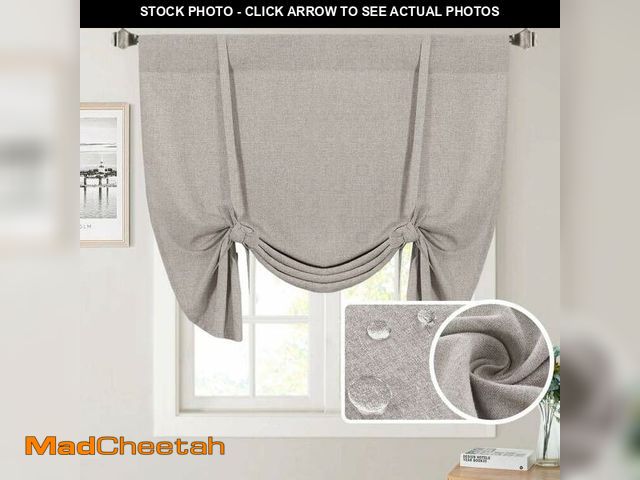 Lot 74-14267872 - H.VERSAILTEX Linen Tie Up Curtains Thermal Insulated Waterproof Balloon Roman Shade Light Filtering ...