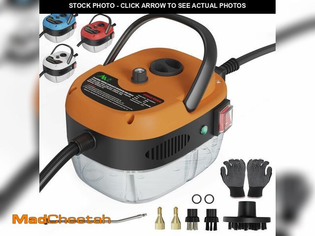 Lot 74-13625534 - Handheld Steam Cleaner, 2500W Hand-Held High Pressure Portable Cleaning Machine with 3 Brush, High T...