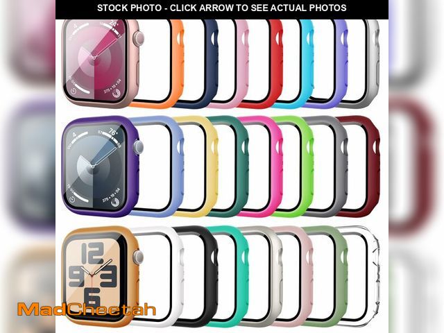 Lot 74-14265361 - Bougraite 24 Pack Case for Apple Watch Series 11/10 46mm with Tempered Glass Screen Protector, Shock...