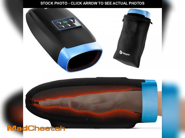 Lot 74-11552766 - LifePro Legra Hand Massager with Heat and Compression - Finger, Wrist, and Palm Massager with 5 Mode...