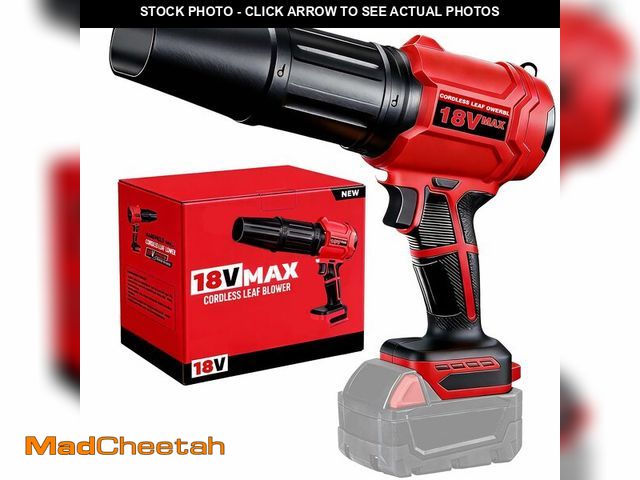 Lot 74-14058222 - Cordless Leaf Blower for Milwaukee 18V Battery, 720-CFM 180-MPH Handheld Electric Brushless Dust Blo...
