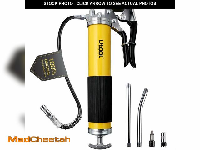 Lot 74-12706969 - UTOOL Grease Gun, 8000 PSI Heavy Duty Pistol Grip Grease Gun Kit with 14 oz Capacity, 18 Inch Resin ...