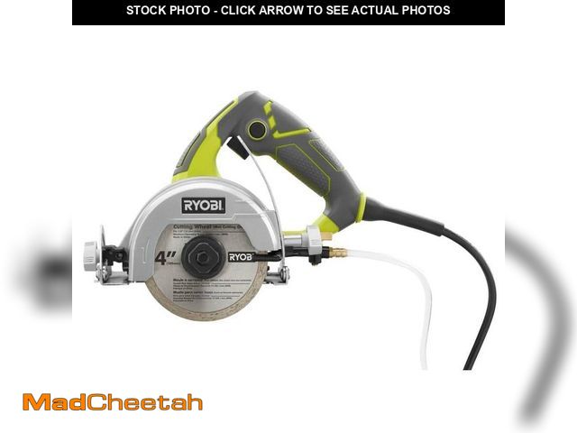 Lot 74-12553492 - RYOBI 12 -Amps 4 in. Blade Corded Wet Tile Saw - USED