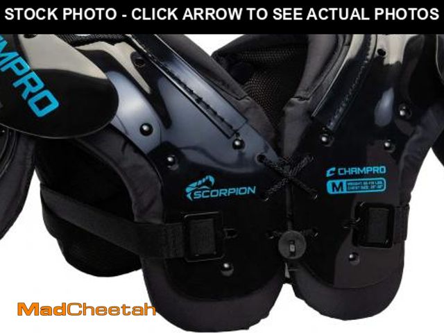 Lot 74-12098106 - CHAMPRO Youth Scorpion Shoulder Pad, Black, Blue, 130-150 lbs (FSP5) - UNUSED