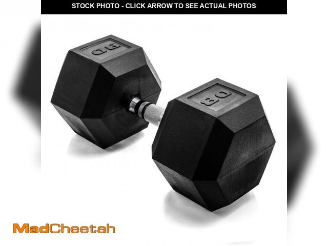 Lot 74-12153519 - *SEE DETAILS* CAP Barbell 80 LB Coated Hex Dumbbell Weight *SEE DETAILS*  - USED