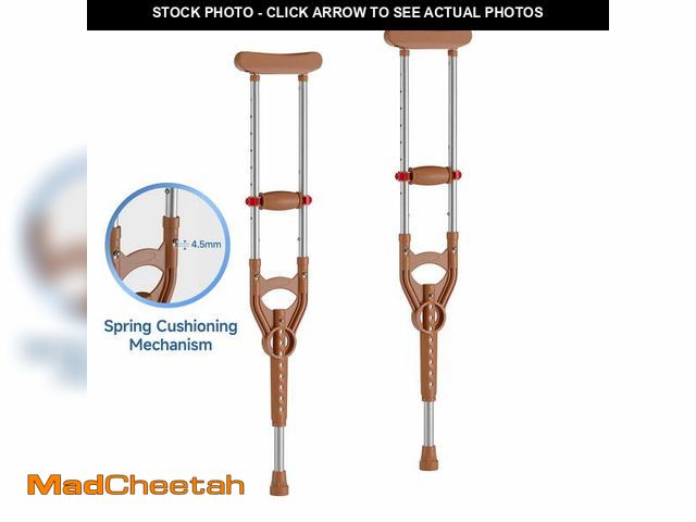 Lot 74-14088003 - Loyoda Underarm Crutches, Shock-Absorbing Walking Stick, Adjustable Height 39.3" to 61", Lightweight...