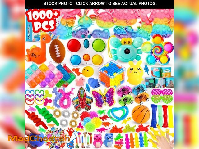Lot 74-12968013 - 1000Pcs Fidget Toys Pack, Bulk Party Favors for Kids, Stocking Stuffers, Treasure Box Chest, Birthda...