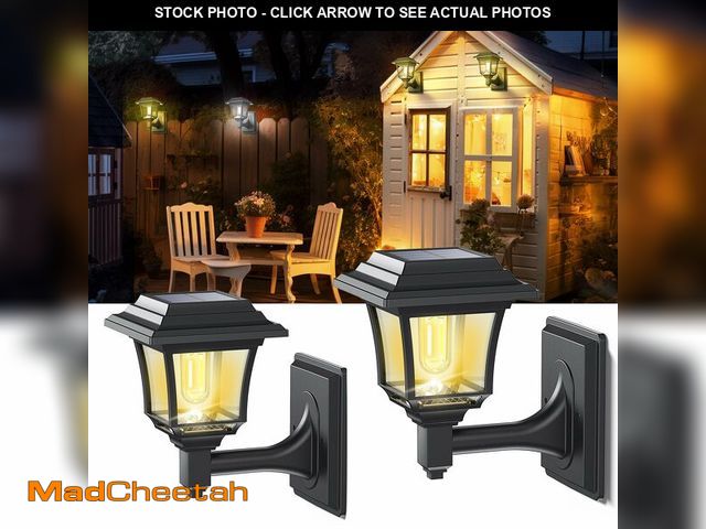 Lot 74-14382403 - LeiDrail 2 Pack Solar Lanterns for Playhouse, Automatic Wall Lanterns for Outdoor Playhouse Accessor...