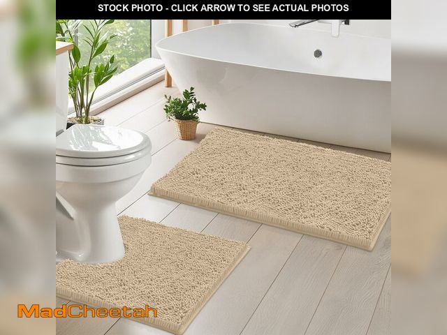 Lot 74-14061854 - LuxUrux Bathroom Rugs Sets 2 Piece: Quick Dry, Soft Plush Anti-Slip, Super Absorbent. Includes Recta...