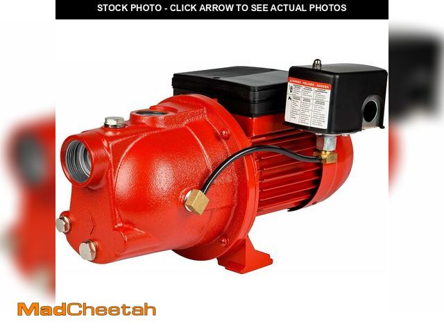 Lot 74-13680204 - Red Lion RL-SWJ50 1/2 HP, 12.6 GPM Dual Voltage (115/230 Volts) Cast Iron Shallow Well Jet Pump, Red...