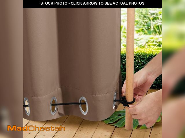 Lot 74-11554290 - NICETOWN 2 Panels Weighted Blackout Curtains Patio Waterproof Outdoor Curtains, Thermal Insulated To...