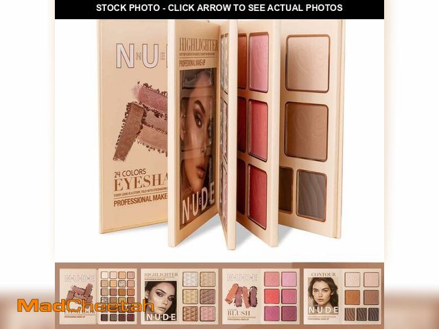 Lot 74-14299494 - Makeup Palette,Eyeshadow &amp; Highlighter &amp; Blush &amp; Contouring,4-Layer Book-Style Foldable ...
