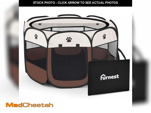 Lot 74-13709644 - FurNest Pop-up Playpen for Puppy, Portable and Foldable Exercise Kennel Tent Crate Indoor/Outdoor Tr...