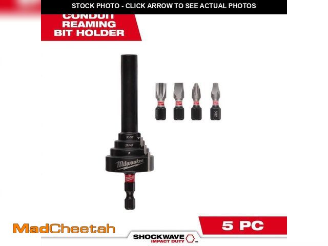 Lot 74-13692287 - *MISSING BITS* Milwaukee SHOCKWAVE Impact Duty Conduit Reaming Bit Holder *MISSING BITS* - UNUSED