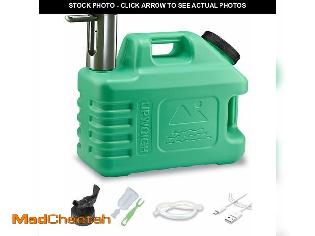 Lot 74-14273608 - UPWOIGH 3.5 Gallon Portable Water Jug in Forest Green with Screw-Lock Leakproof Touch Pump, Nature-I...
