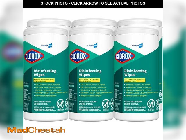 Lot 74-14067168 - CloroxPro Clorox Disinfecting Wipes, Fresh Scent, 75 Count, Pack of 6 (Package May Vary) - UNUSED
