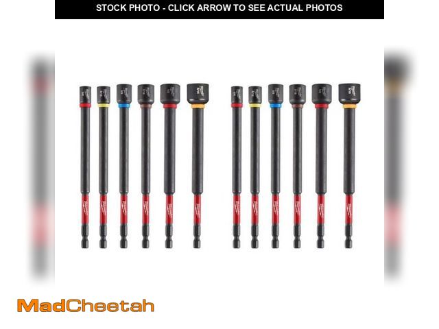 Lot 74-14255676 - Milwaukee SHOCKWAVE Impact Duty, 6 in. Magnetic Nut Driver Set (12-Piece) - UNUSED