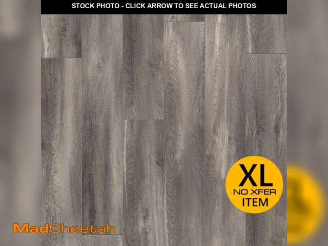 Lot 74-14327234 - Pallet fo 43 Home Decorators Collection Brookstone Oak 12 mm T x 8 in. W Waterproof Laminate Wood Fl...