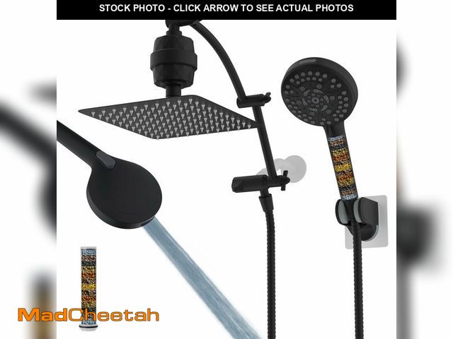 Lot 74-13543877 - Hibbent All Metal 10'' Dual Filtered Rainfall Shower Head Combo, High Pressure Handheld Shower Head ...