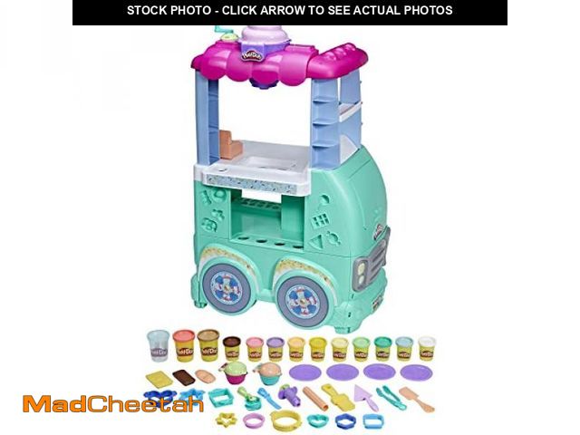 Lot 74-12098432 - Play-Doh Kitchen Creations Sweet Snacks Food Truck Toy Playset for Kids, 12 Modeling Compound Cans, ...