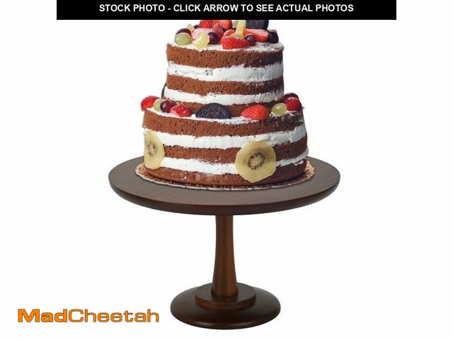 Lot 74-13629657 - Rustic Cake Stand, 12 Inch Wood Cake Stand Set Wooden Round Cupcake Stand for Wedding Birthday Party...