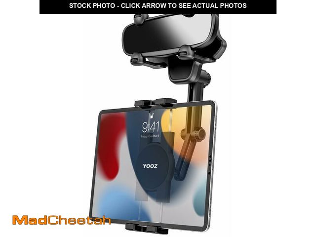 Lot 74-14304281 - YOOZ Rearview Mirror Tablet Mount for Car Truck [Rotatable &amp; Retractable] Rear View Mirror Clip ...