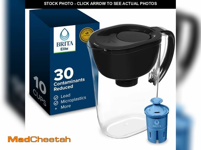 Lot 74-13567152 - Brita Everyday Elite Water Filter Pitcher, Removes 99% of Lead, Includes 1 Filter, 10-Cup Capacity, ...