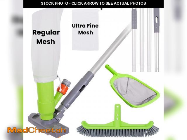Lot 74-12442108 - Sepetrel Deluxe Swimming Pool Cleaning Kit with Spa Jet Vacuum Cleaner,Brush, Semi-deep Skimmer Net ...