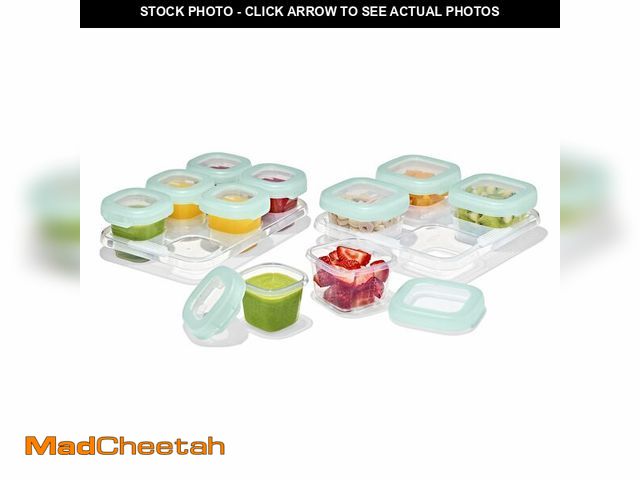 Lot 74-13546943 - OXO Tot 12-Piece Baby Blocks Food Storage Container Set - Opal - UNUSED