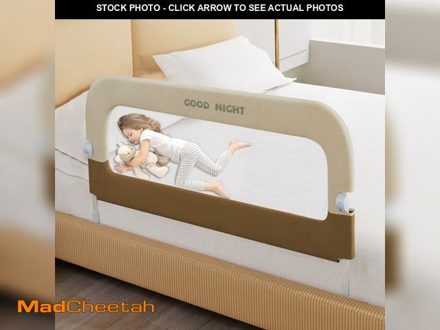 Lot 74-12971164 - Deeteck Bed Guard Rail for Toddlers - 47" Adjustable Heights &amp; Folding up Portable Bed Railing f...