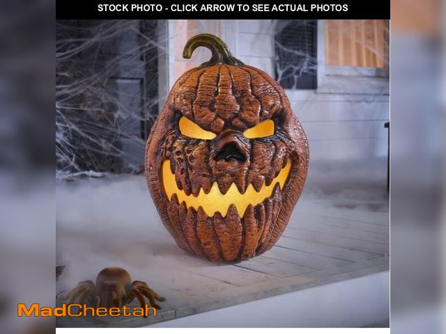 Lot 74-12775101 - Home Accents Holiday 25 in BATTERY OPERATED LED Grimacing Jack-O-Lantern - UNUSED