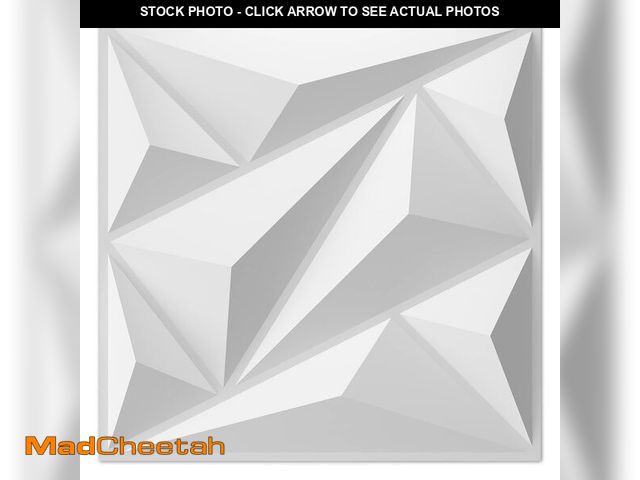 Lot 74-13957965 - Art3dwallpanels 33 Pack 3D Wall Panel Diamond for Interior Wall DÃÂ©cor, PVC Flower Textured Wall P...