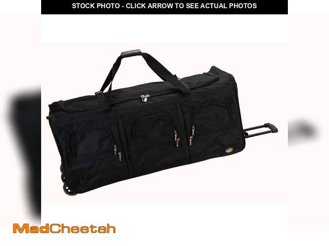 Lot 74-12788533 - Rockland Voyage 40 in. Rolling Duffle Bag, Black - USED