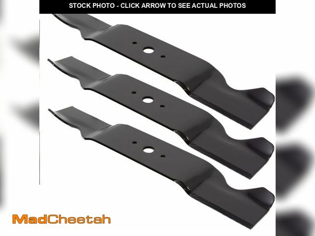 Lot 74-14366152 - Generic 3 Pack 18.5"" Lawnmower Blades for 54"" MTD/Cub Cadet 742-3013, 759-3820, 759-3841, 742P3013...