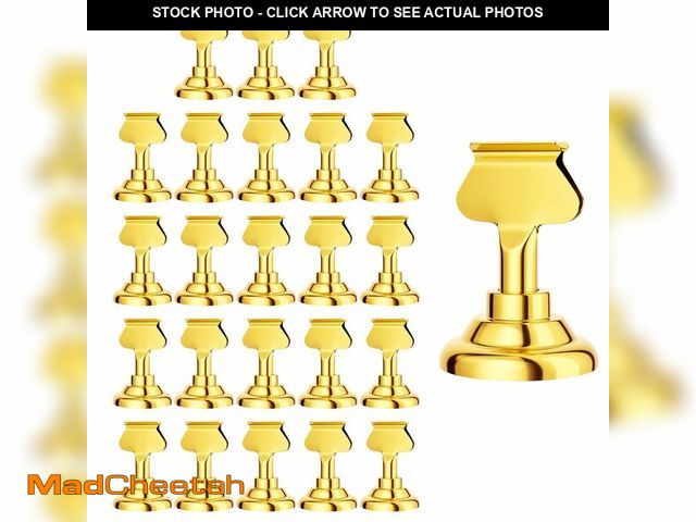 Lot 74-14433212 - Urban Deco 24 Pieces Table Card Holder Place Card Holders 1.7 inches Gold Steel Card Holders for Pho...