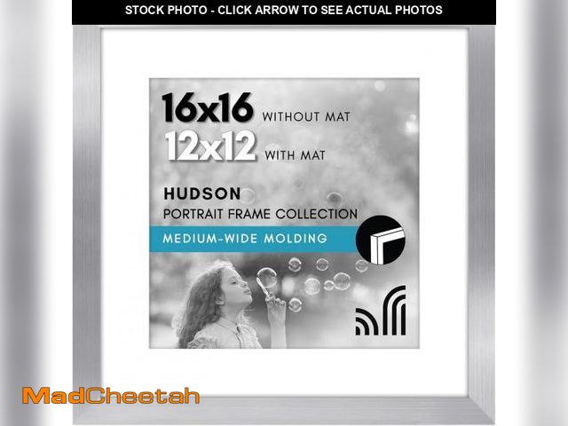 Lot 74-12399502 - Americanflat 16x16 Picture Frame with Polished Plexiglass - Use as 12x12 Frame with Mat or Display 1...
