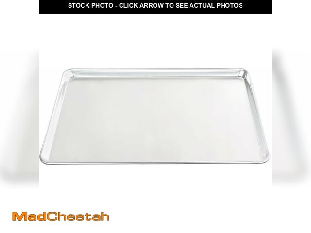 Lot 74-14067164 - Chef Approved 26" Wide Aluminum Sheet Pan | Full Size Heavy Weight Baking Bun for Restaurant | Close...