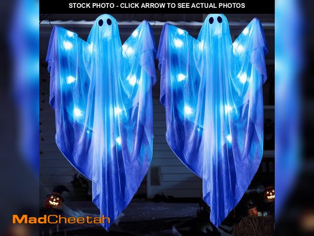 Lot 74-12702260 - JOYIN 2 Pcs 47Ã¢â¬Â Halloween Light up Hanging Ghost Decoration Outdoor, Halloween Hanging Ghosts ...
