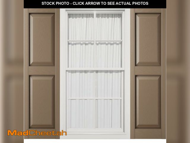 Lot 74-12898733 - 14 3/4"W x 63"H Mid-America Vinyl, Standard Size Williamsburg Double Panel Shutters, w/Installation ...