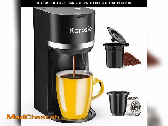 Lot 74-12973979 - Karosie Single Serve Coffee Maker for K-Cup and Ground Coffee, Fast Brew, 6-12 oz Brew Sizes One Cup...