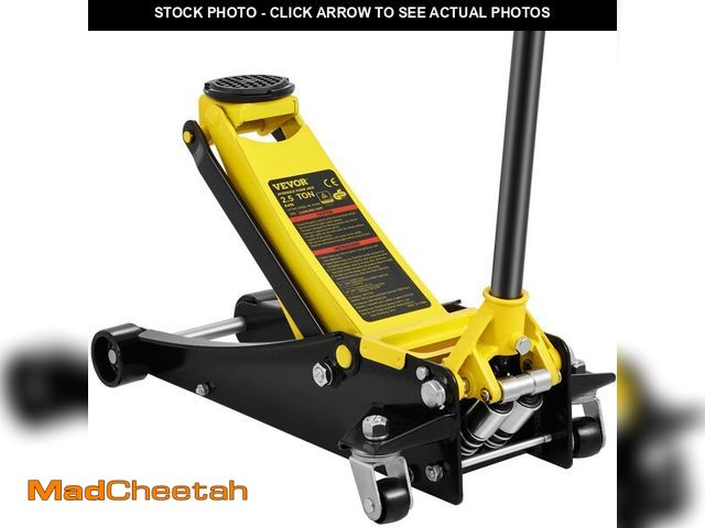 Lot 74-12785103 - VEVOR 2.5 Ton Low Profile, Heavy-Duty Steel Racing Floor Jack with Dual Pistons Quick Lift Pump, Lif...