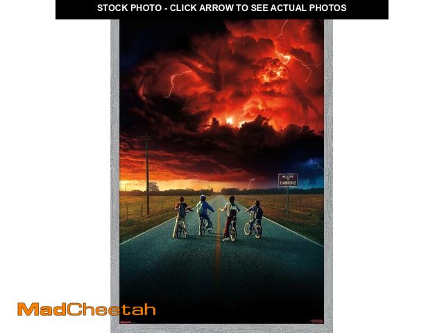 Lot 74-13382459 - Netflix Stranger Things: Season 2 - Key Art Wall Poster, 34L" x 22.4W", Gray Framed Version - UNUSED