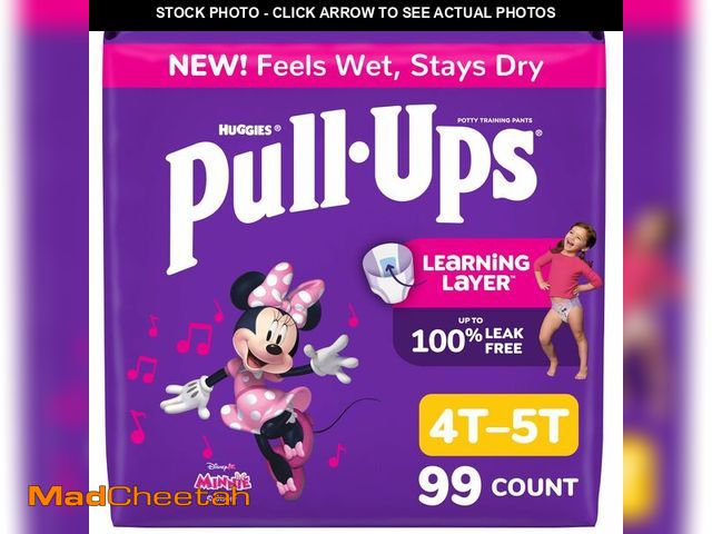 Lot 74-13953533 - Pull-Ups Girls' Potty Training Pants, Size 4T-5T Training Underwear (38-50 lbs), 99 Count (3 Packs o...