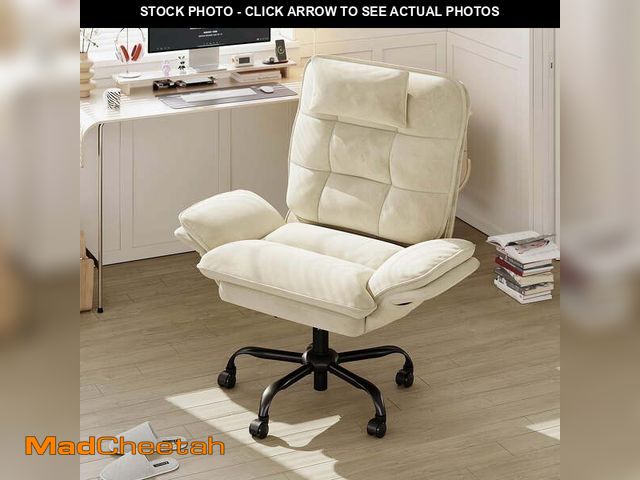 Lot 74-12563352 - Bestier Big and Tall Executive Office Chair with Flip-Up Arms for Adults, Adjustable Height, Reclini...