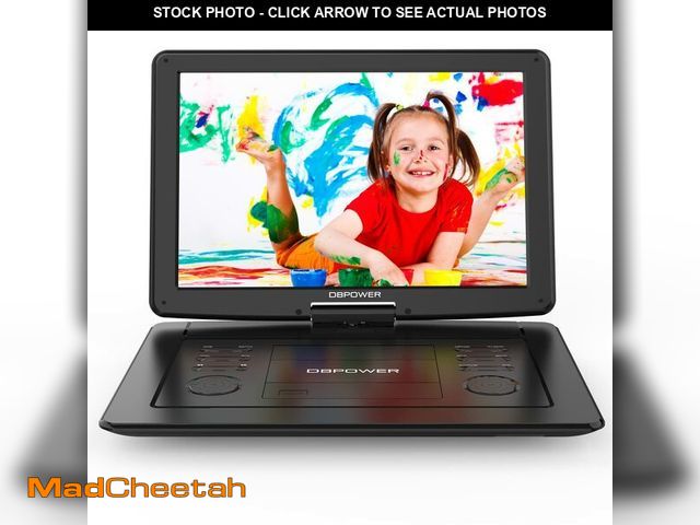 Lot 74-14296122 - DBPOWER 17.9" Portable DVD Player with 15.6" Large HD Swivel Screen, 6 Hour Rechargeable Battery, Su...