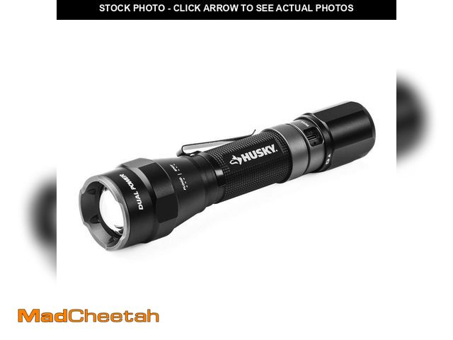 Lot 74-14445971 - Husky 1500 Lumens Dual Power LED Rechargeable Tactical Focusing Flashlight - UNUSED