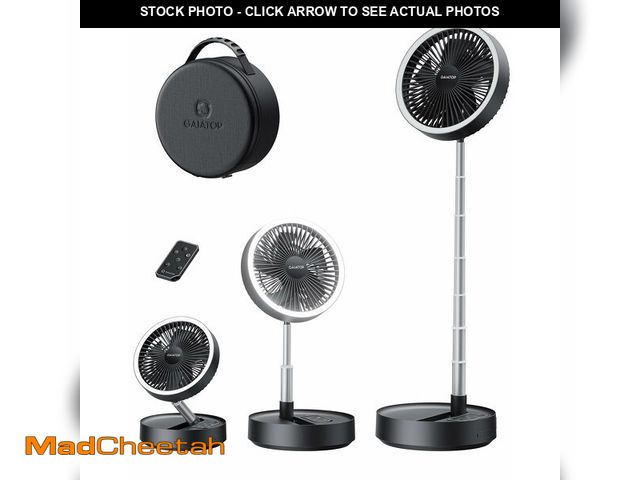 Lot 74-14267414 - Gaiatop Portable Pedestal Fan 16000mAh Battery [Max 74h Runtime], Foldable Oscillating Standing Fan,...