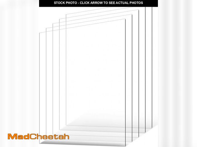 Lot 74-12367891 - VEVOR PET/Plexiglass Sheets, 5-Pack Plastic Sheet, 24 x 36 Inch 0.04 Inch Thick Transparent Clear Fl...