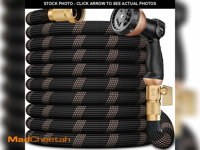 Lot 74-14297306 - Garden Hose 50FT, Lightweight Flexible Water Hose, 5/8" Kink Free Leak Proof Hose, Heavy Duty 96-Lay...