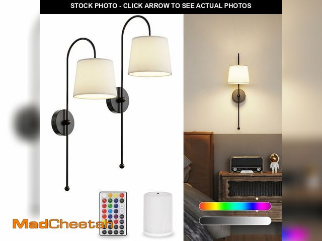 Lot 74-14423824 - Battery Operated Wall Sconces Set of Two,Rechargeable Wireless Wall Lights - UNUSED